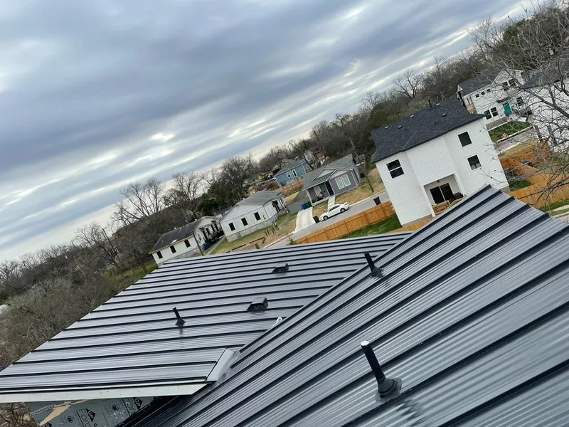 Standing seam metal roof panels with vents for Skylight Repair in Thomas
